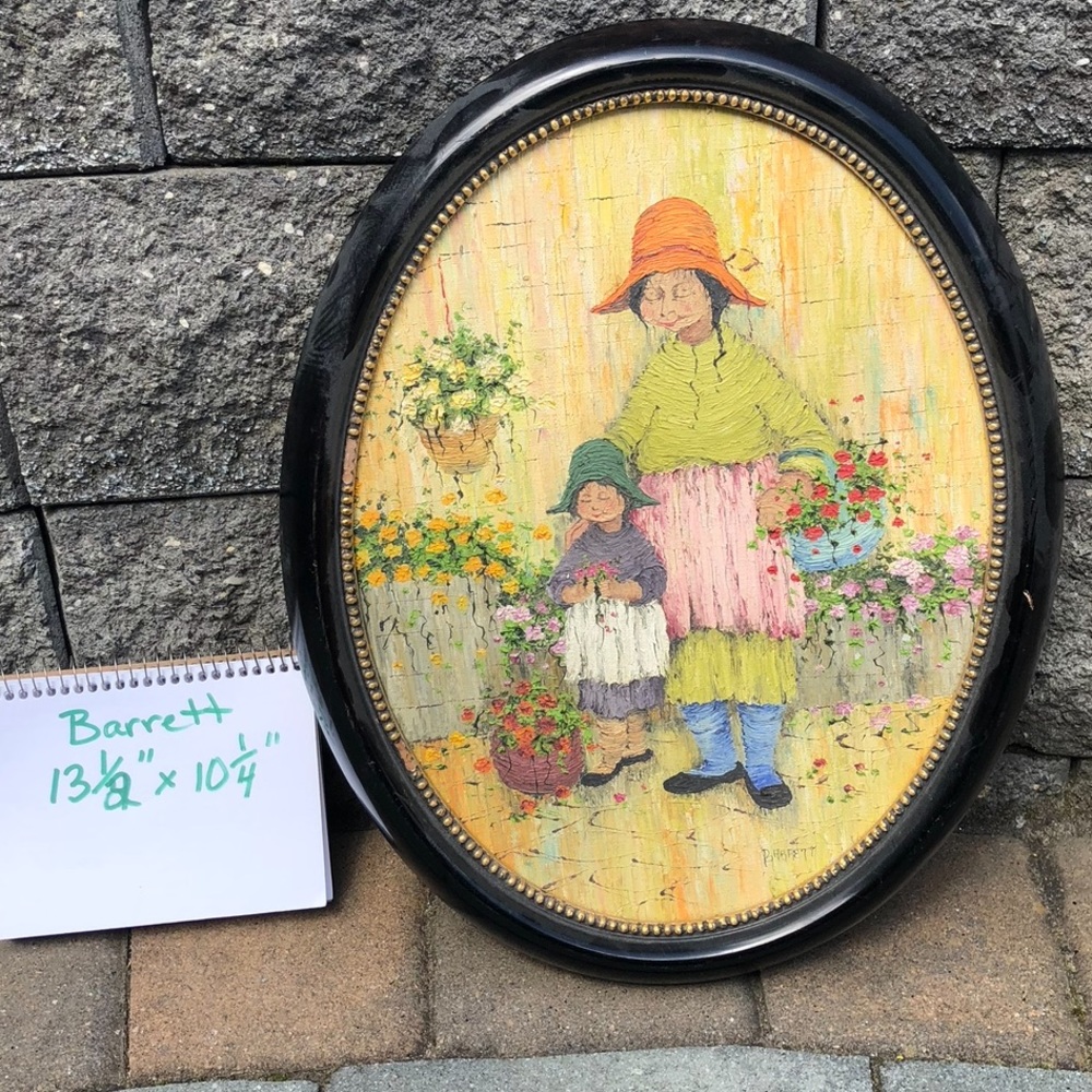 🌸Vintage Original Mildred Barrett Oil Painting